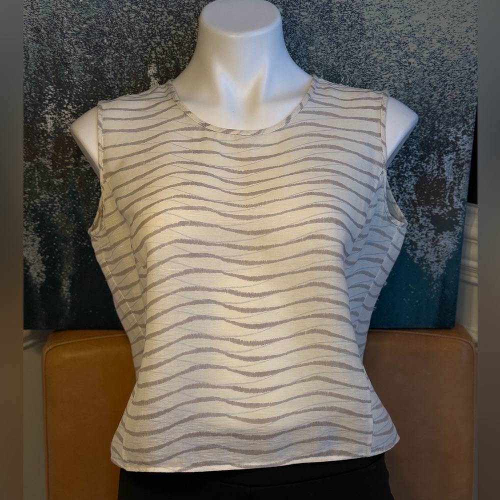 Giorgio Armani Le Collezioni Vintage Striped Tank Top Size 12 (EUC)